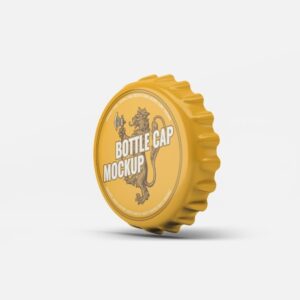 Premium Vintage Crown Cork Bottle Cap Mockup